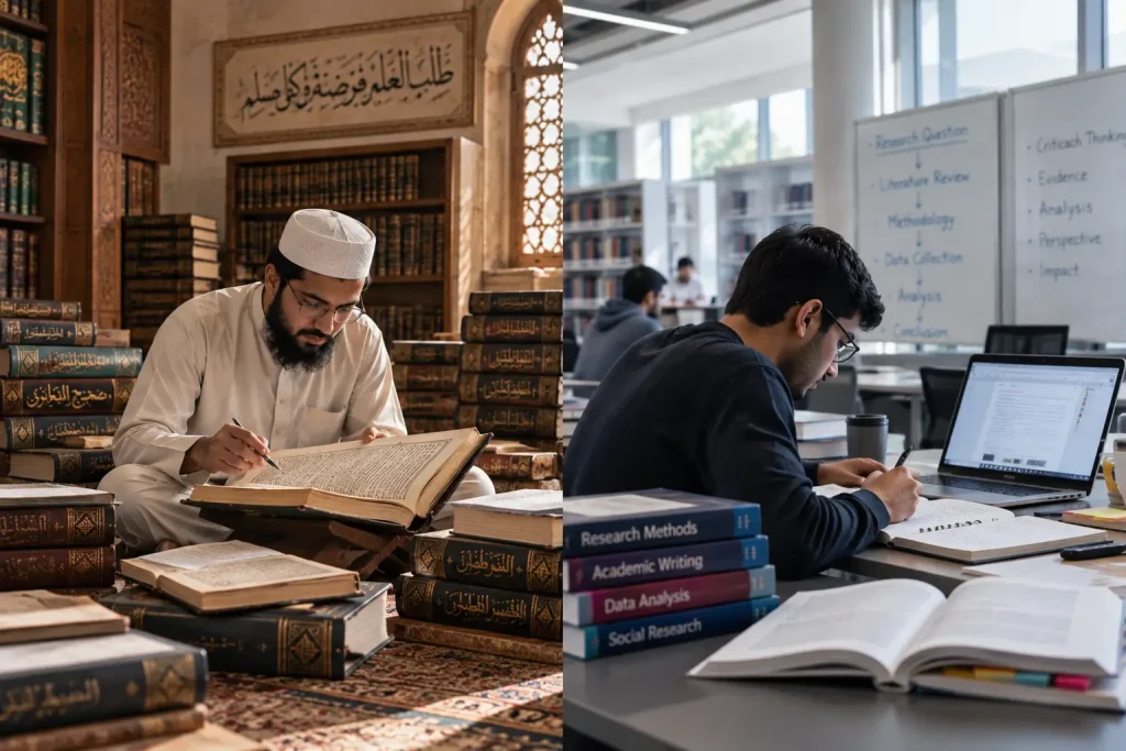 Research Methodology: Classical Verification (Tahqiq) vs. Modern Academic Research